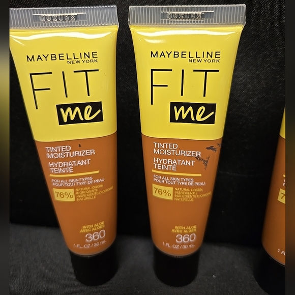 Mixed 4pc Lot Maybelline Fit Me Tinted Moisturizer With Aloe 360 368 & 370 - Picture 2 of 6